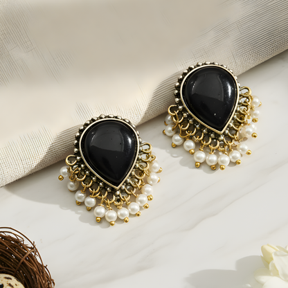 Teardrop Statement Stud Earrings