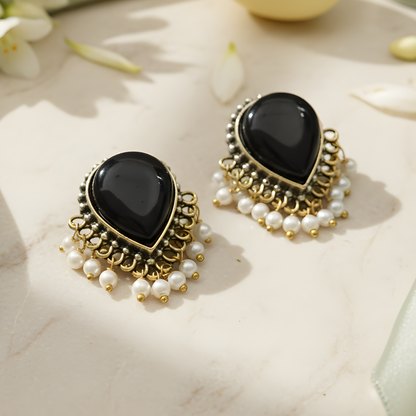 Teardrop Statement Stud Earrings