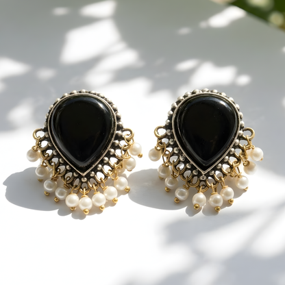 Teardrop Statement Stud Earrings