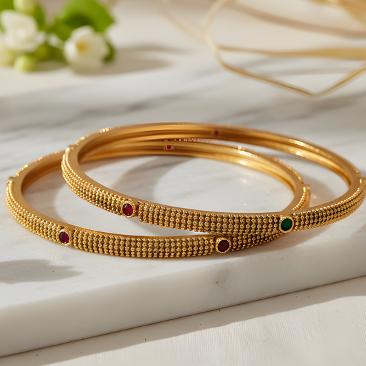 Sleek Gold Bangles For Women