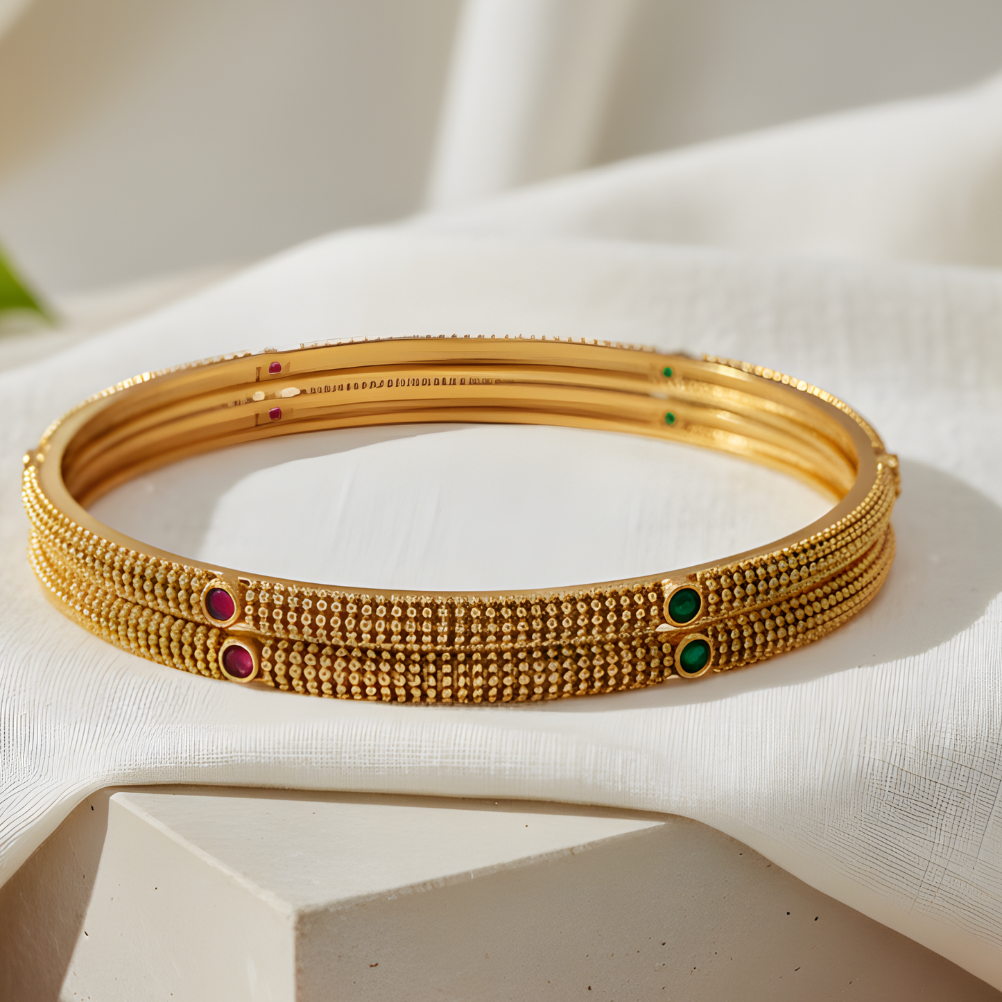 Sleek Gold Bangles For Women
