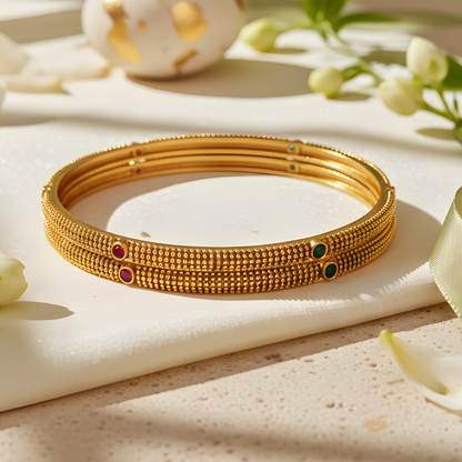 Sleek Gold Bangles For Women