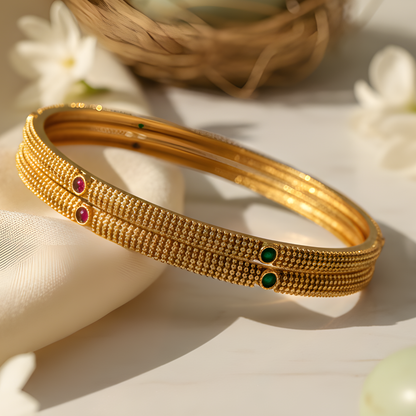 Sleek Gold Bangles For Women