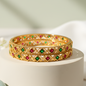 Intricate Diamond-Pattern Traditional Bangles