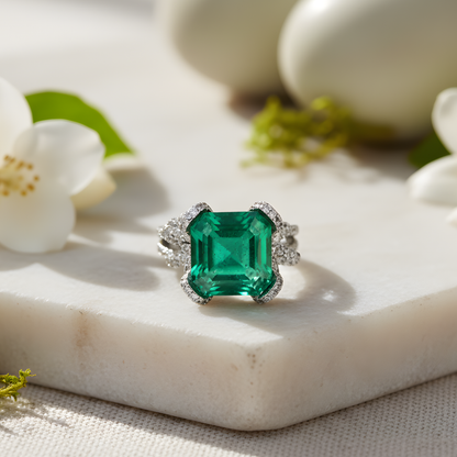 Emerald Green Statement Ring
