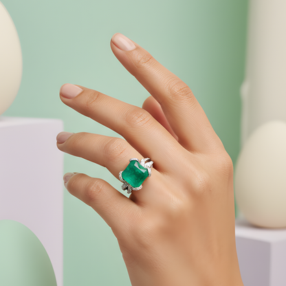 Emerald Green Statement Ring