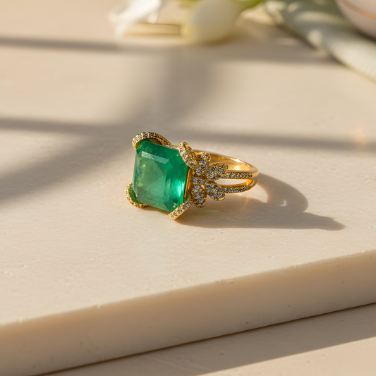 Emerald Green Statement Ring