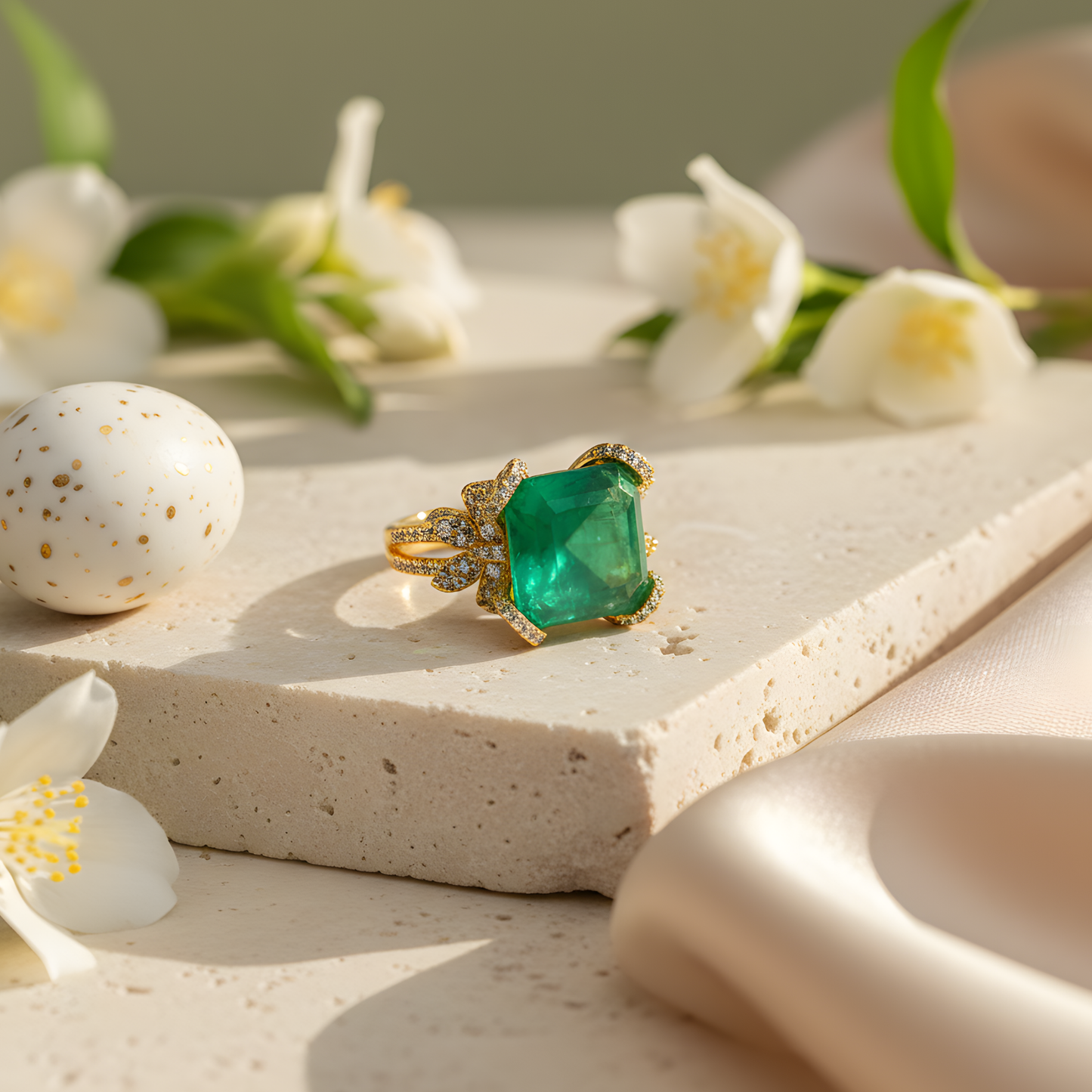 Emerald Green Statement Ring