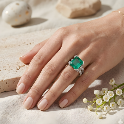 Emerald Green Statement Ring