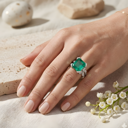 Emerald Green Statement Ring