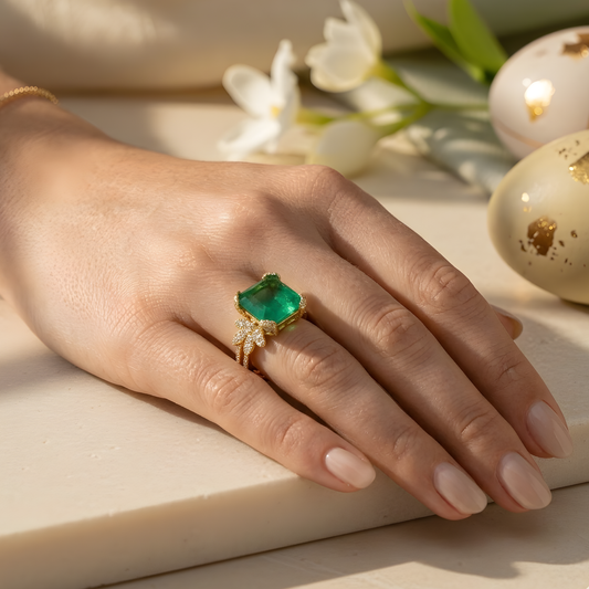 Emerald Green Statement Ring