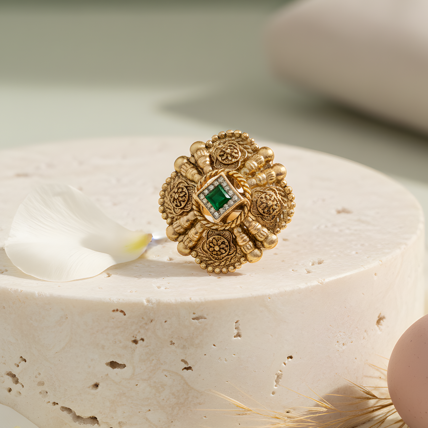 Temple Jewelry Statement Ring