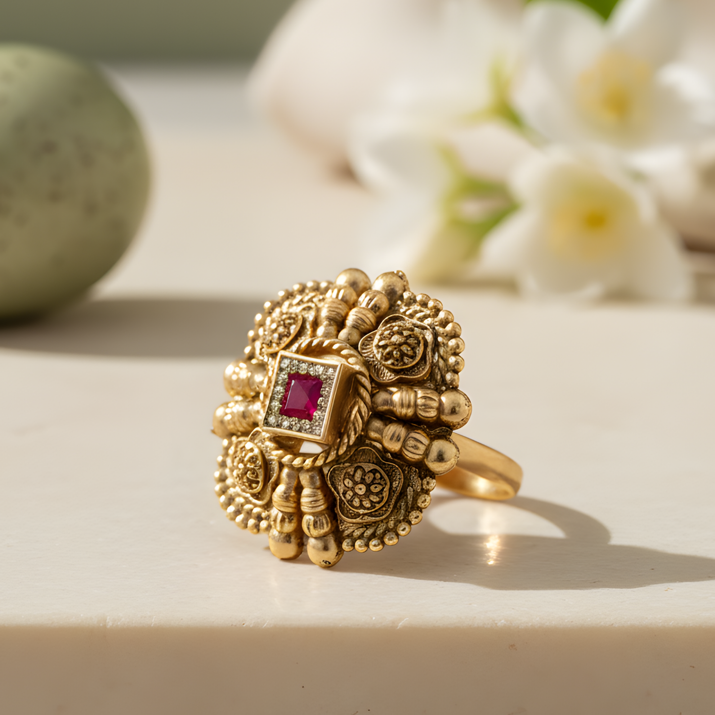 Temple Jewelry Statement Ring