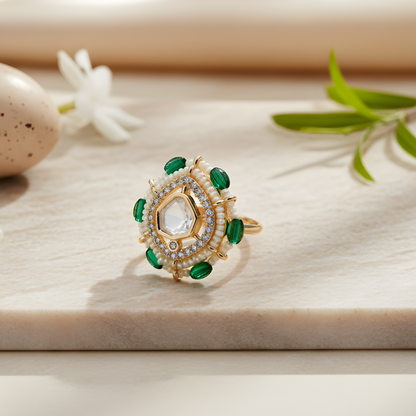 Polki-Inspired Statement Ring
