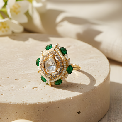 Polki-Inspired Statement Ring