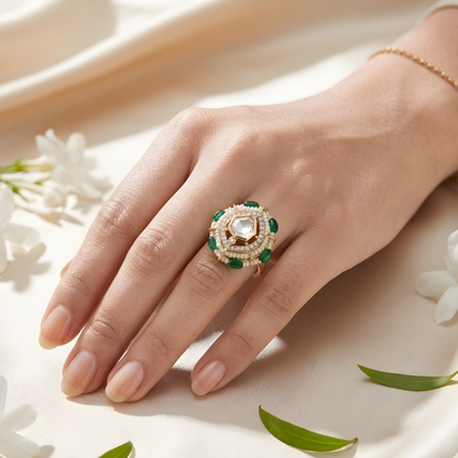 Polki-Inspired Statement Ring