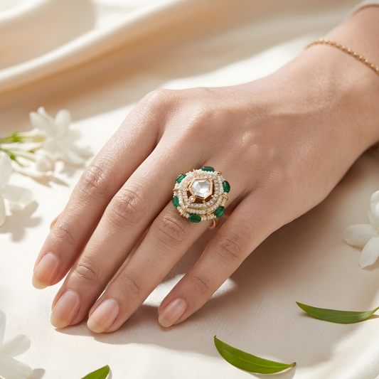 Polki-Inspired Statement Ring