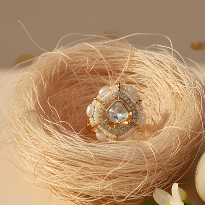 Polki-Inspired Statement Ring