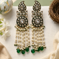 Meenakari Kundan Earrings with Pearl Tassels