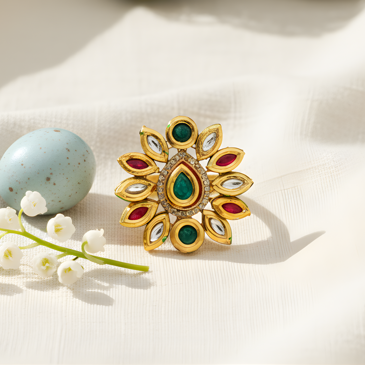 Kundan Statement Ring For Her