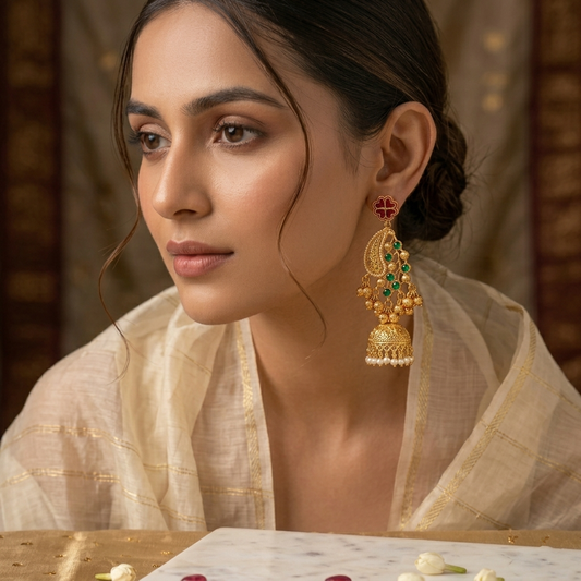 Kashmiri Inspired Ghunghroo Jhumka