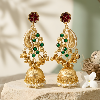 Kashmiri Inspired Ghunghroo Jhumka
