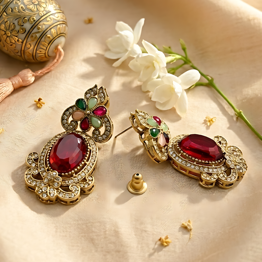 Gold-Plated Statement Earrings