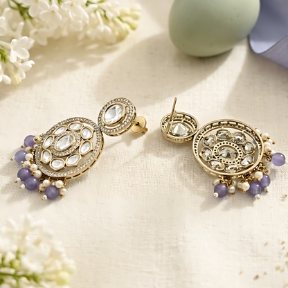 Polki Chandbali Earrings For Women