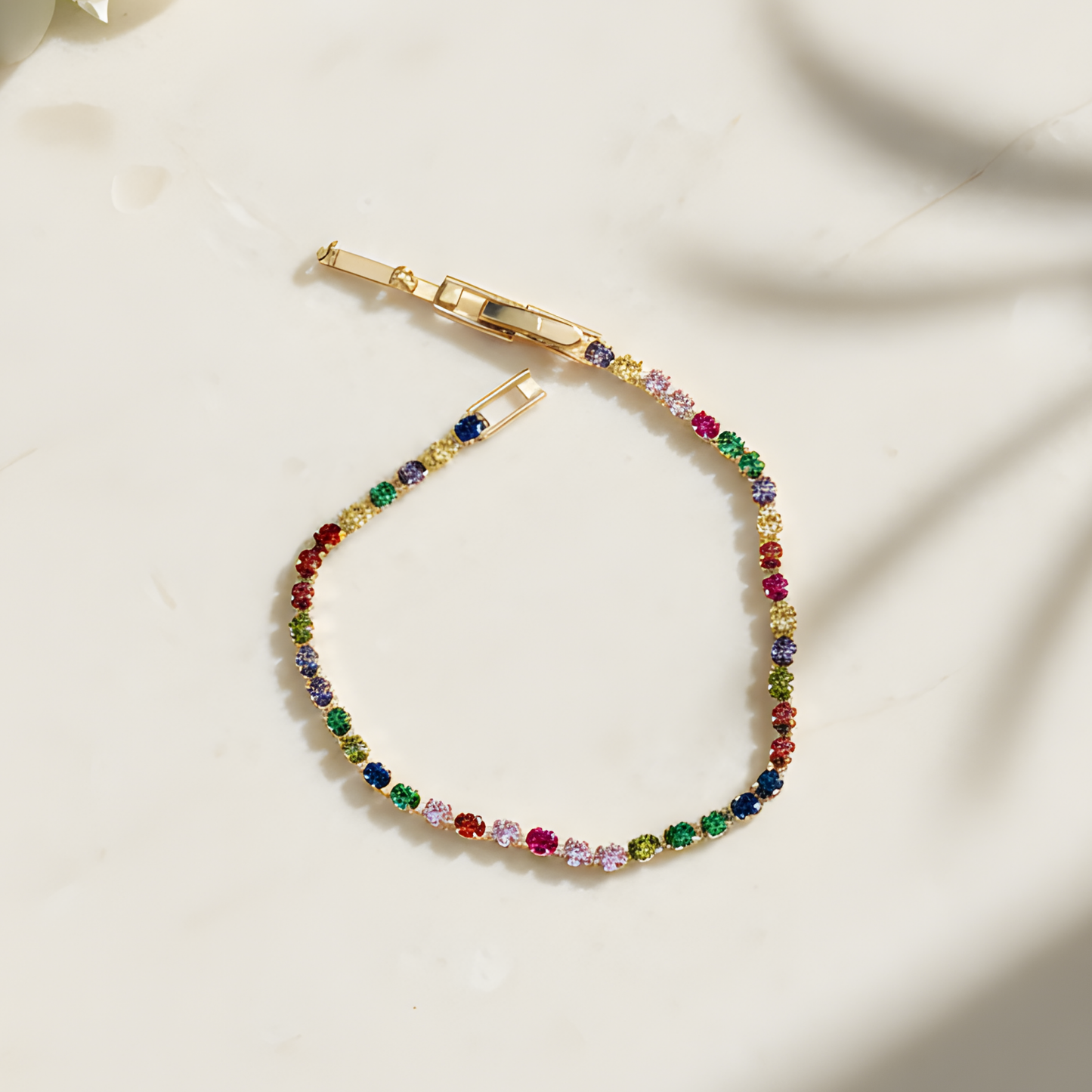 Multi Color Moissanite Tennis Bracelet