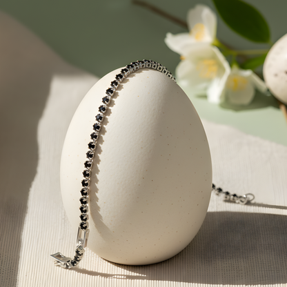 Black Onyx Stone Tennis Bracelet