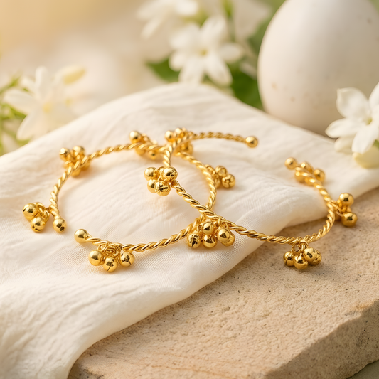 Gold-Plated Ghungroo Bangles