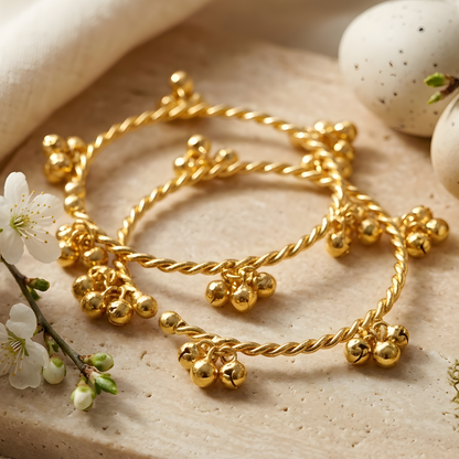 Gold-Plated Ghungroo Bangles