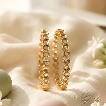 Kundan Polki Bangle Set of Two