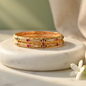 Kundan Bangles with Ruby Accents & Pearl Inlay