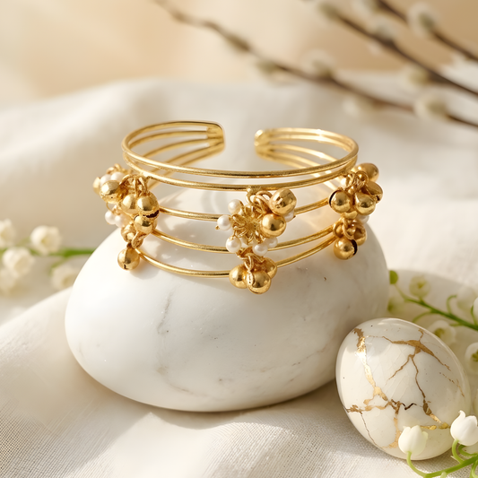 Golden Ghungroo Multi-Wire Cuff