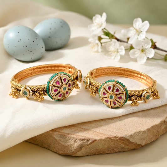 Royal Polki Kundan Statement Bangles