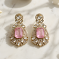 Rose Quartz Statement Earrings