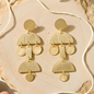 Love Brushed Gold Geometric Earrings