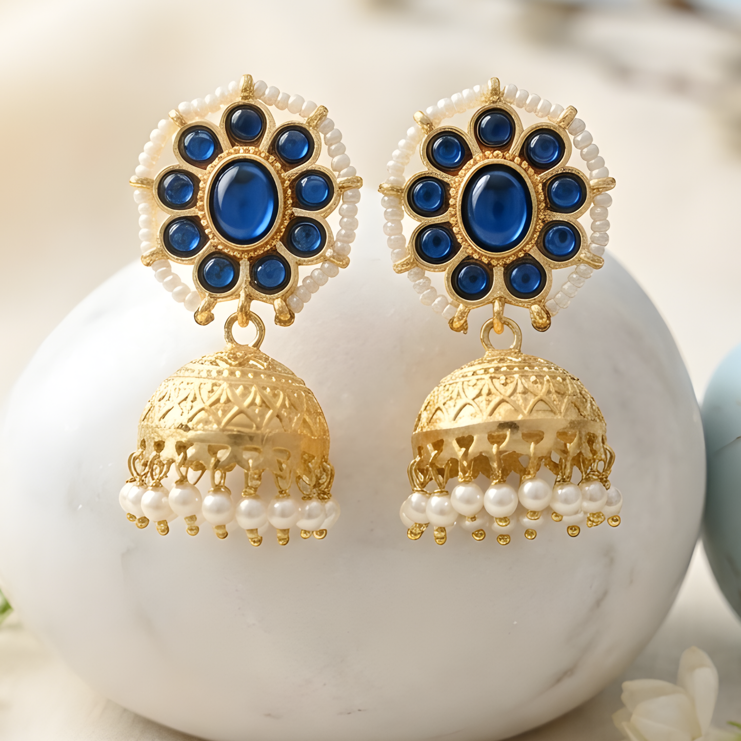Statement Earrings with Ghungroo Bells