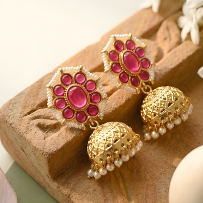 Statement Earrings with Ghungroo Bells