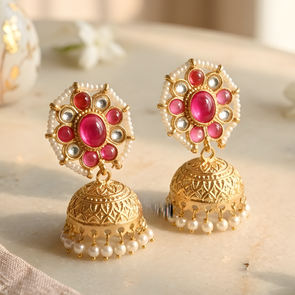 Statement Earrings with Ghungroo Bells