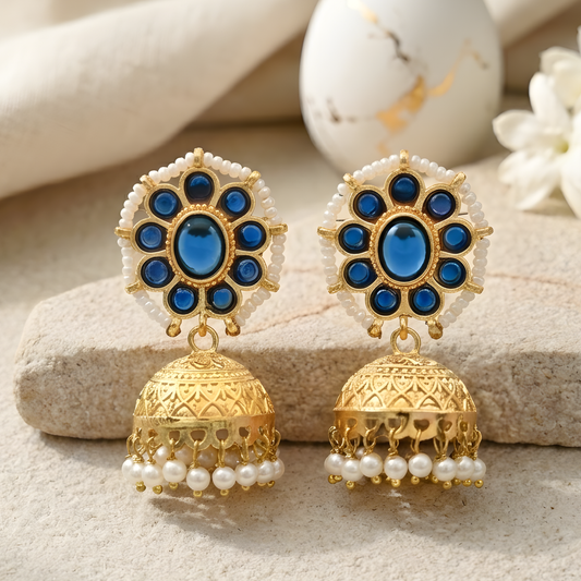 Statement Earrings with Ghungroo Bells