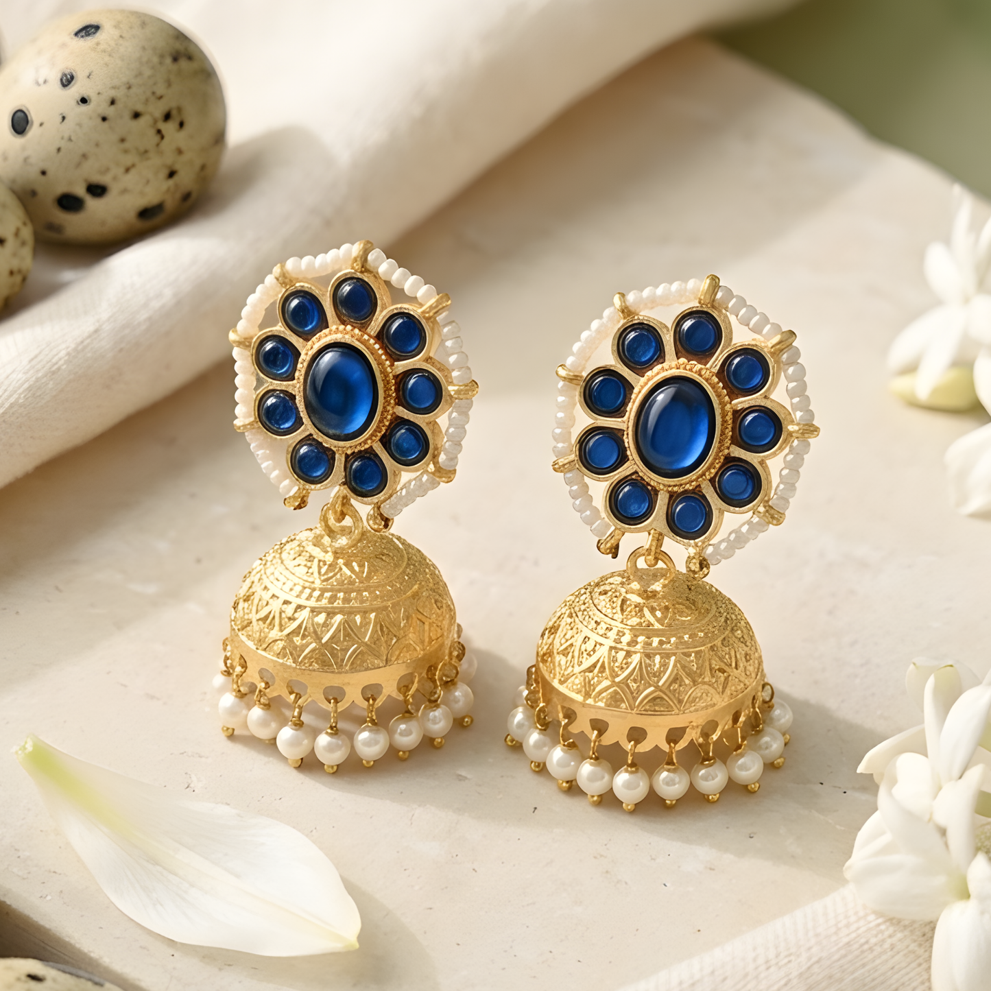 Statement Earrings with Ghungroo Bells