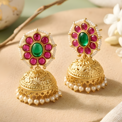 Statement Earrings with Ghungroo Bells