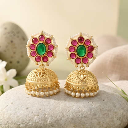 Statement Earrings with Ghungroo Bells