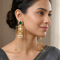 Kashmiri Chandelier Earrings with Pearls & Ghungroo