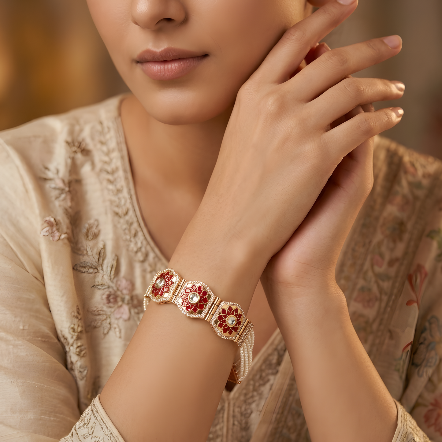 South Indian Meenakari Bracelet