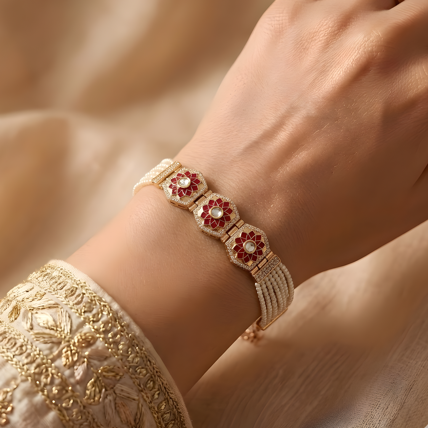 South Indian Meenakari Bracelet