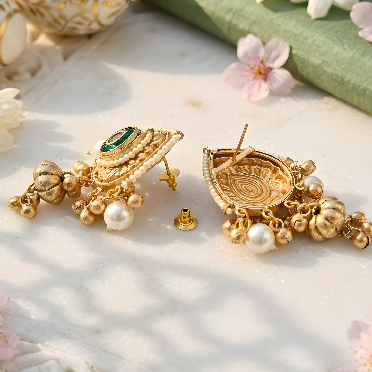Royal Temple Kundan Choker Necklace Set