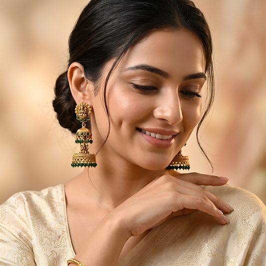 Lakshmi Design Temple Earrings